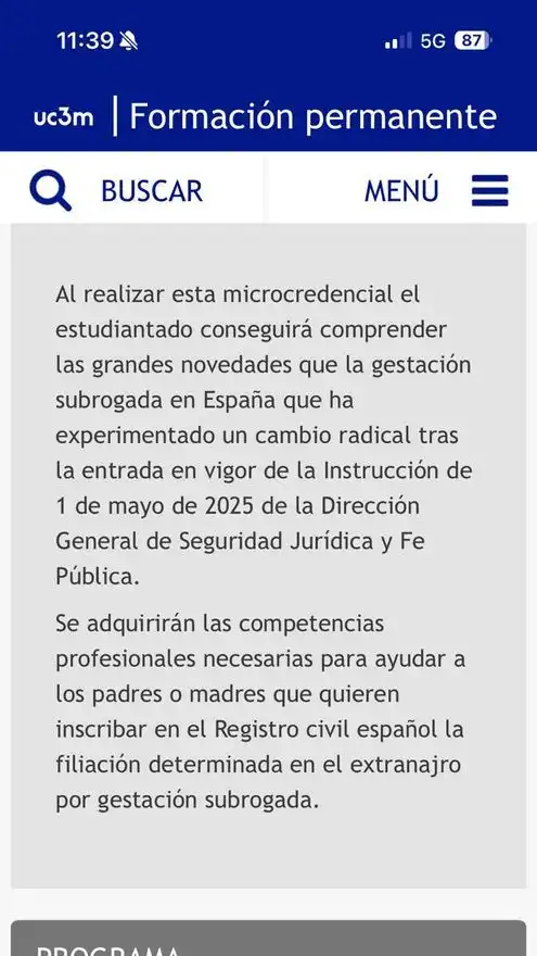 Controversia en la Universidad Carlos III por Curso sobre Gestación Subrogada